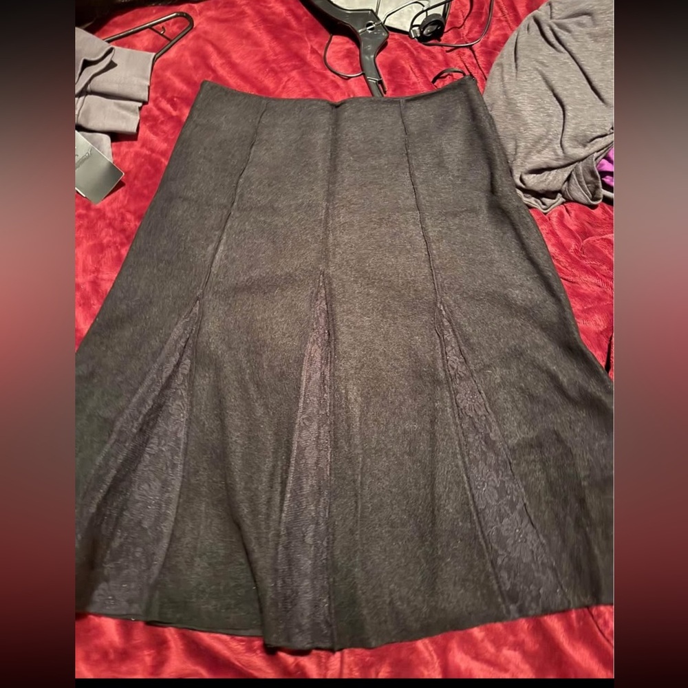 4 wool material A-Line Women's Skirt 1 brown 3 black new w/o tag